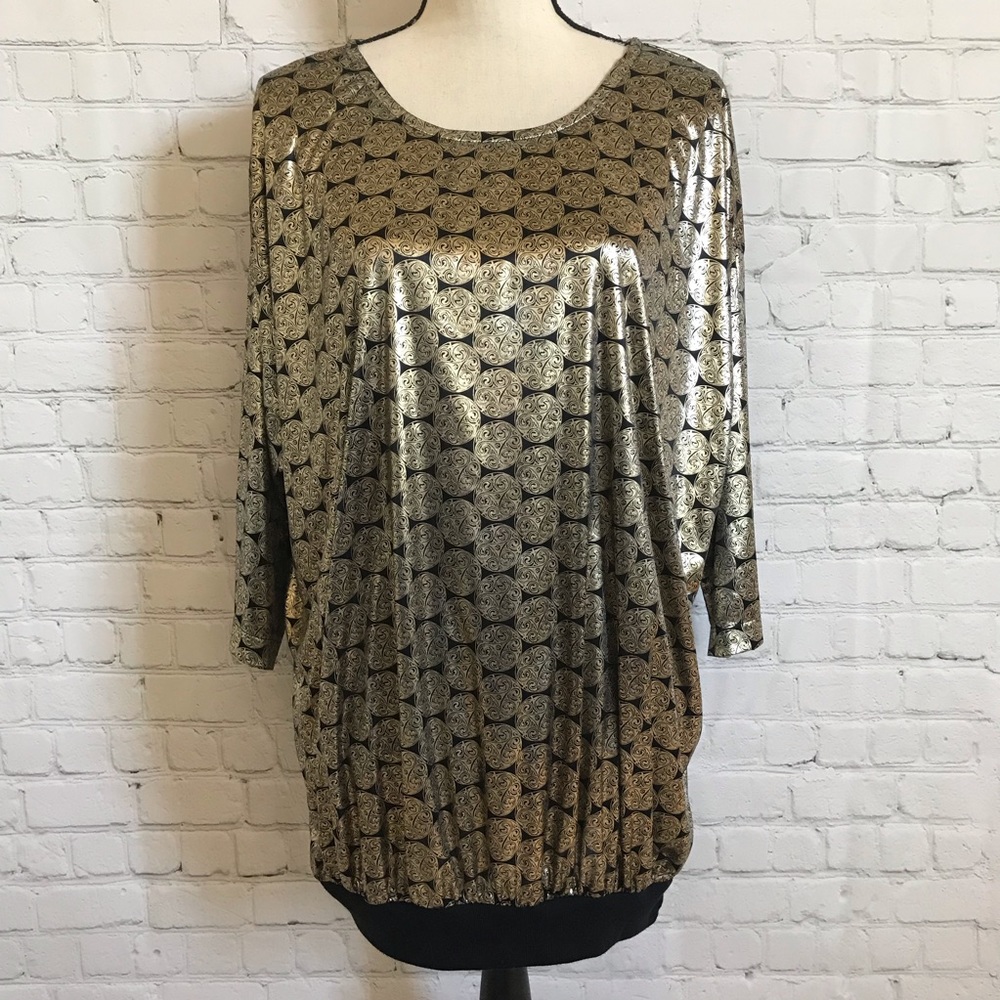 Vintage Blouse Gold New Years Eve